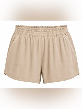 Devoted Beige Tencel Pull-On Lounge Shorts XXL